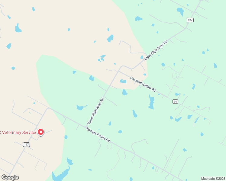 map of restaurants, bars, coffee shops, grocery stores, and more near 763 Upper Elgin River Road in Elgin