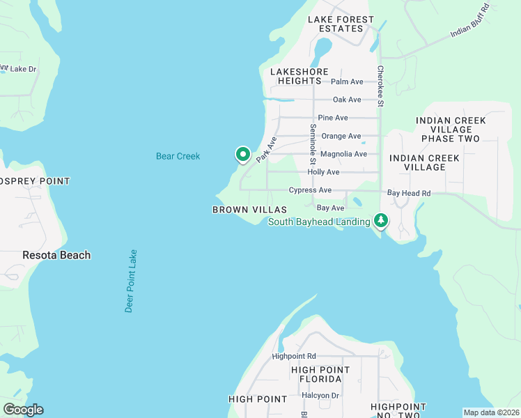 map of restaurants, bars, coffee shops, grocery stores, and more near 4726 Bayhead Rd in Bay
