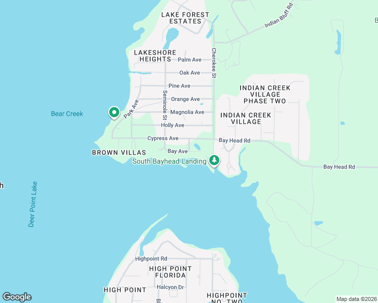 map of restaurants, bars, coffee shops, grocery stores, and more near East Bay Avenue East in Bay County