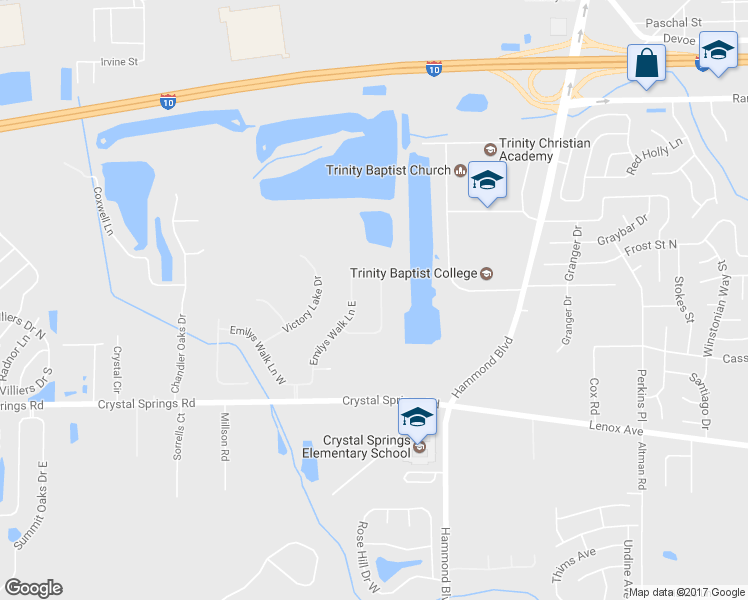 map of restaurants, bars, coffee shops, grocery stores, and more near 1032 Morning Stroll Lane in Jacksonville
