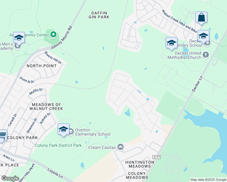 map of restaurants, bars, coffee shops, grocery stores, and more near 7713 City Top Boulevard in Austin