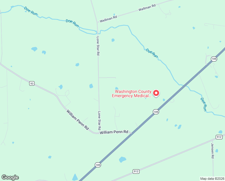 map of restaurants, bars, coffee shops, grocery stores, and more near 18581 William Penn Road in Washington