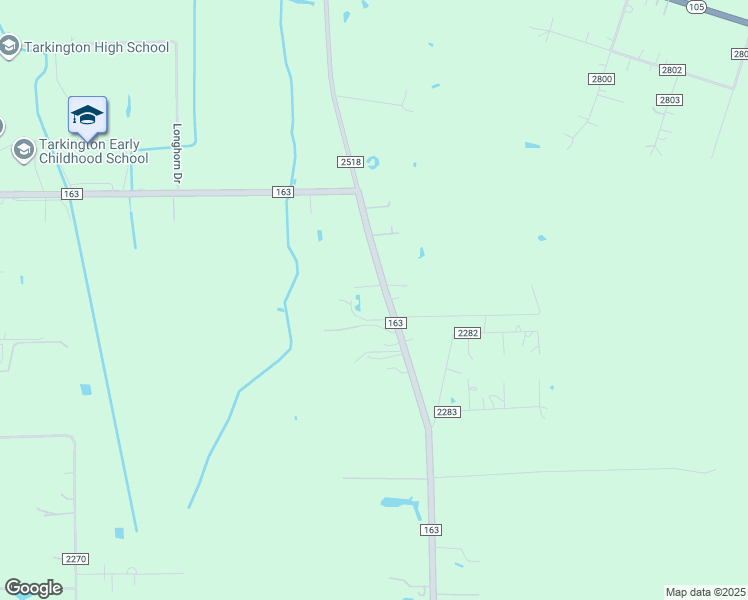 map of restaurants, bars, coffee shops, grocery stores, and more near 1705 Farm to Market 163 in Cleveland