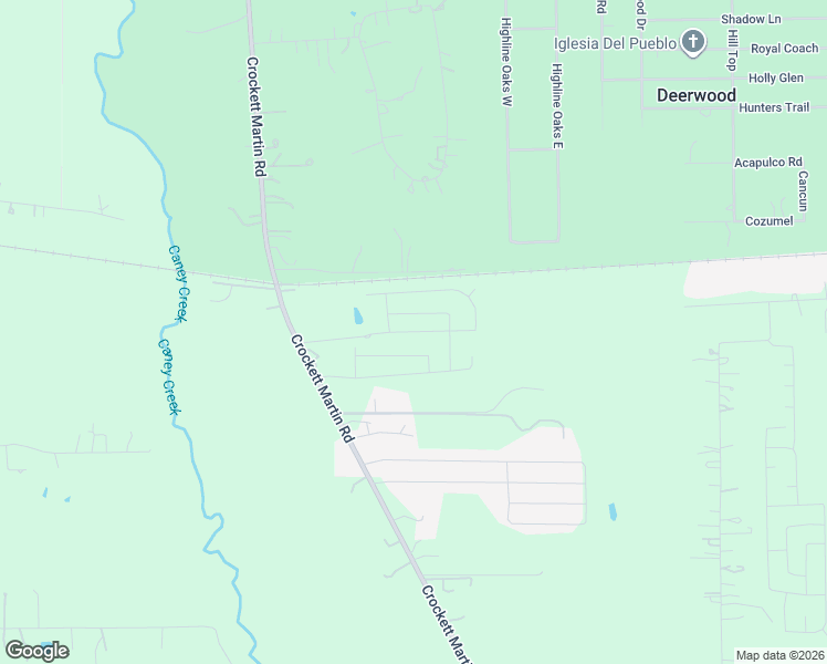 map of restaurants, bars, coffee shops, grocery stores, and more near 9247 Crockett Martin Road in Conroe