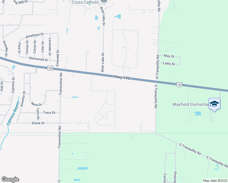 map of restaurants, bars, coffee shops, grocery stores, and more near 60299 Sunset Oak Boulevard in Lacombe