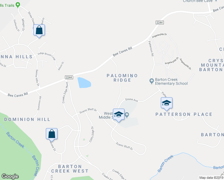 map of restaurants, bars, coffee shops, grocery stores, and more near 1620 Palomino Ridge Drive in Austin
