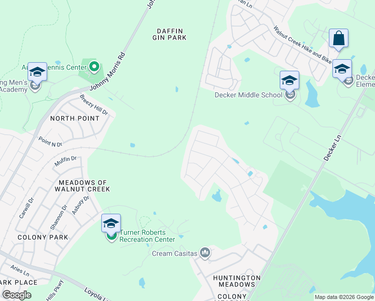 map of restaurants, bars, coffee shops, grocery stores, and more near 7706 Daves landing drive in Austin