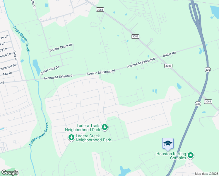 map of restaurants, bars, coffee shops, grocery stores, and more near 2894 Avenue M Extension in Conroe