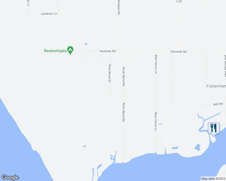 map of restaurants, bars, coffee shops, grocery stores, and more near in Bon Secour