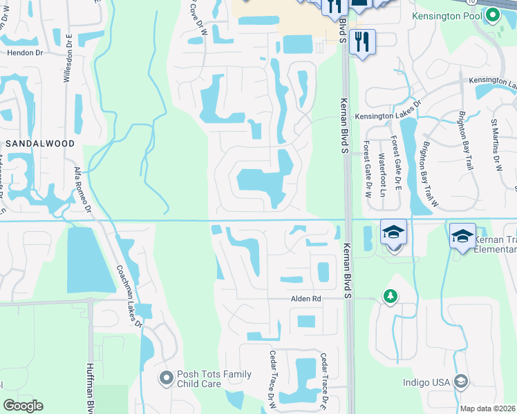 map of restaurants, bars, coffee shops, grocery stores, and more near 11957 Diamond Springs Drive in Jacksonville