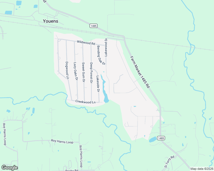 map of restaurants, bars, coffee shops, grocery stores, and more near 10000 Lakewood Drive in Conroe