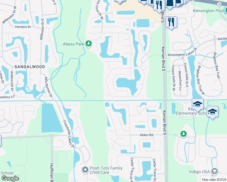map of restaurants, bars, coffee shops, grocery stores, and more near 12029 Diamond Springs Drive in Jacksonville