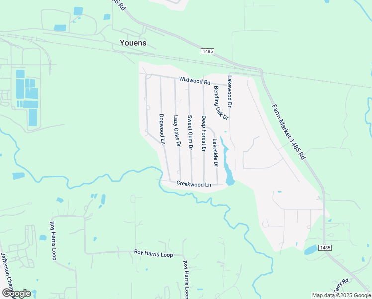 map of restaurants, bars, coffee shops, grocery stores, and more near 9940 Sweet Gum Drive in Conroe