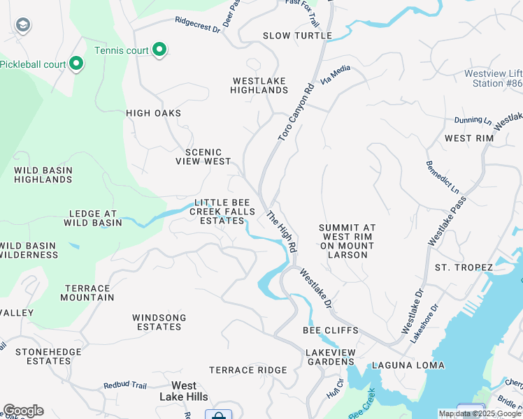 map of restaurants, bars, coffee shops, grocery stores, and more near 701 The High Road in Austin