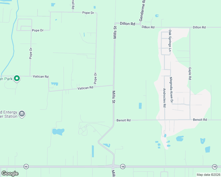map of restaurants, bars, coffee shops, grocery stores, and more near 101 Vatican Road in Carencro