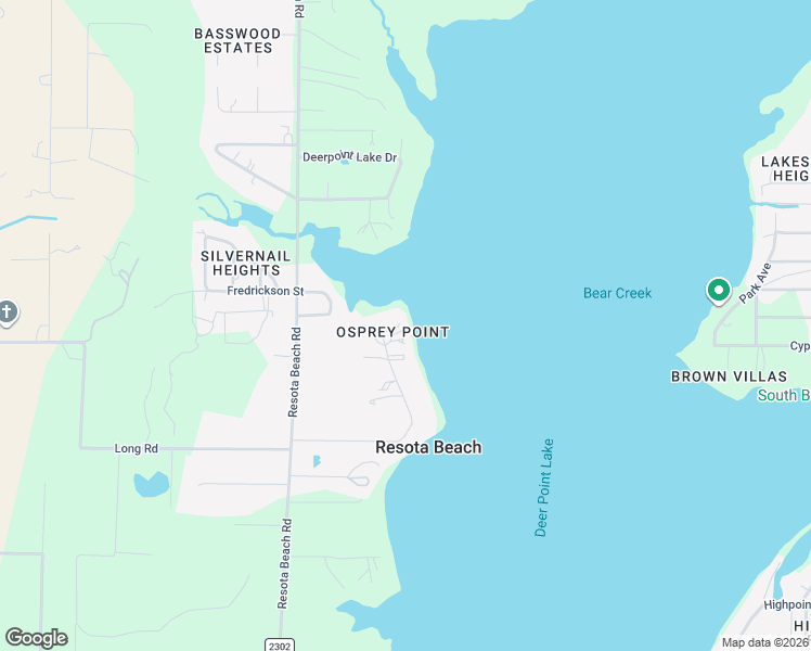 map of restaurants, bars, coffee shops, grocery stores, and more near 4033 Osprey Point in Panama City