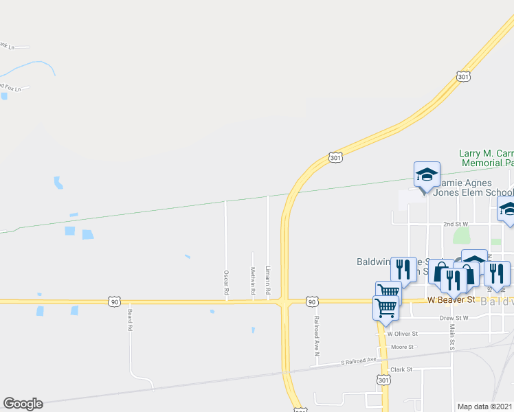 map of restaurants, bars, coffee shops, grocery stores, and more near 500 Limann Road in Jacksonville