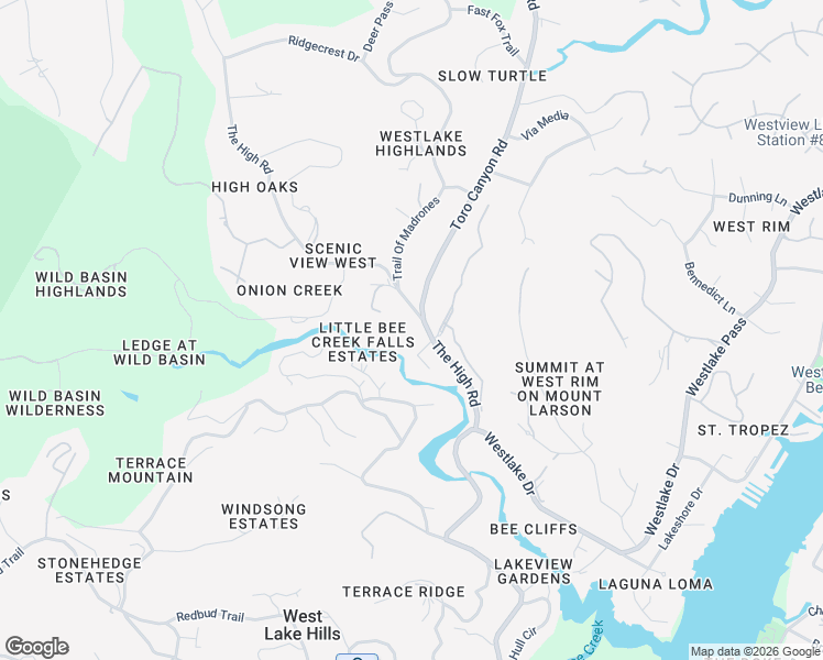 map of restaurants, bars, coffee shops, grocery stores, and more near 701 The High Road in Austin
