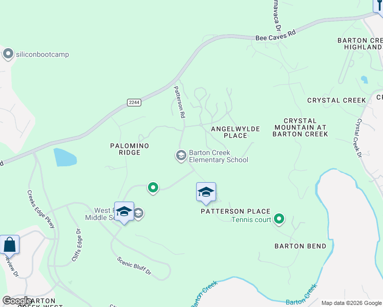 map of restaurants, bars, coffee shops, grocery stores, and more near 1317 Patterson Road in Austin