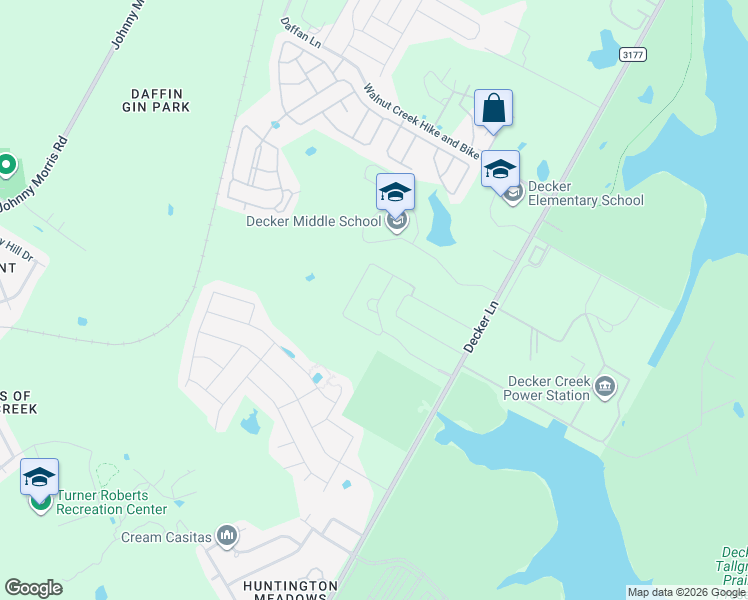 map of restaurants, bars, coffee shops, grocery stores, and more near 8000 Decker Lane in Austin