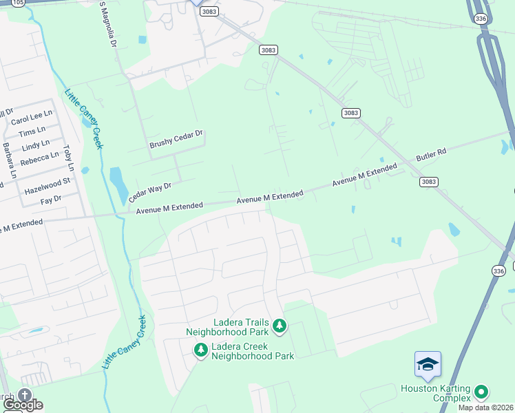 map of restaurants, bars, coffee shops, grocery stores, and more near 2847 Avenue M Extended in Conroe