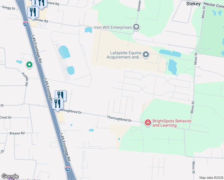 map of restaurants, bars, coffee shops, grocery stores, and more near 611 Elwick Drive in Lafayette