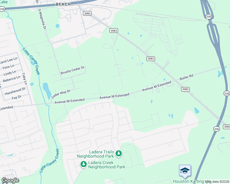 map of restaurants, bars, coffee shops, grocery stores, and more near 2847 Avenue M Extended in Conroe