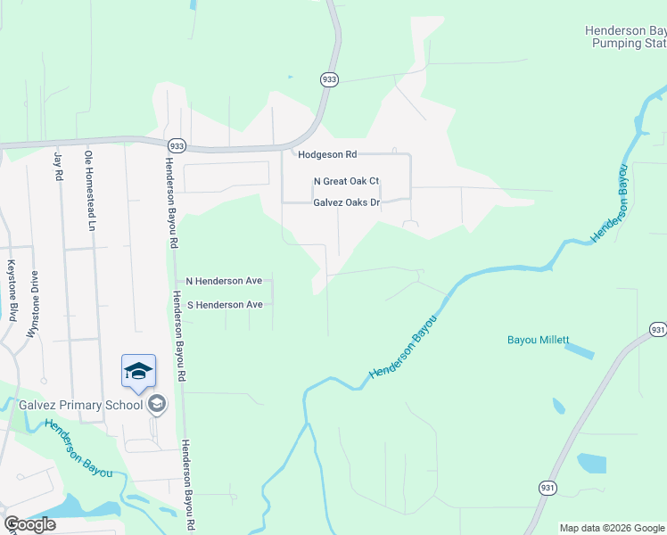 map of restaurants, bars, coffee shops, grocery stores, and more near 16364 Newman Nickens Road in Prairieville