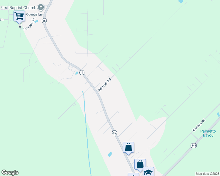 map of restaurants, bars, coffee shops, grocery stores, and more near 16934 Mitchell Road in French Settlement