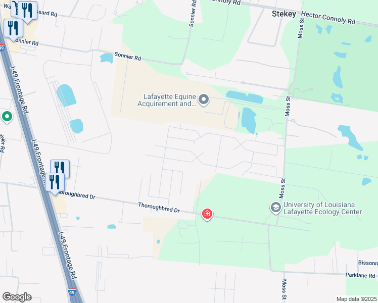 map of restaurants, bars, coffee shops, grocery stores, and more near 534 Elwick Drive in Lafayette