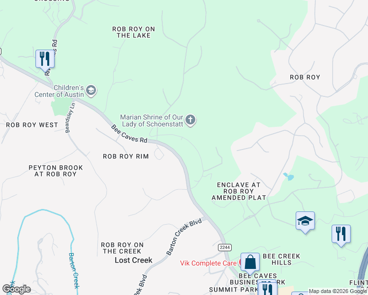 map of restaurants, bars, coffee shops, grocery stores, and more near 248 Addie Roy Road in Austin