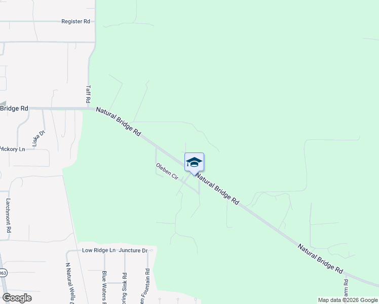 map of restaurants, bars, coffee shops, grocery stores, and more near 2928 Natural Bridge Road in Tallahassee