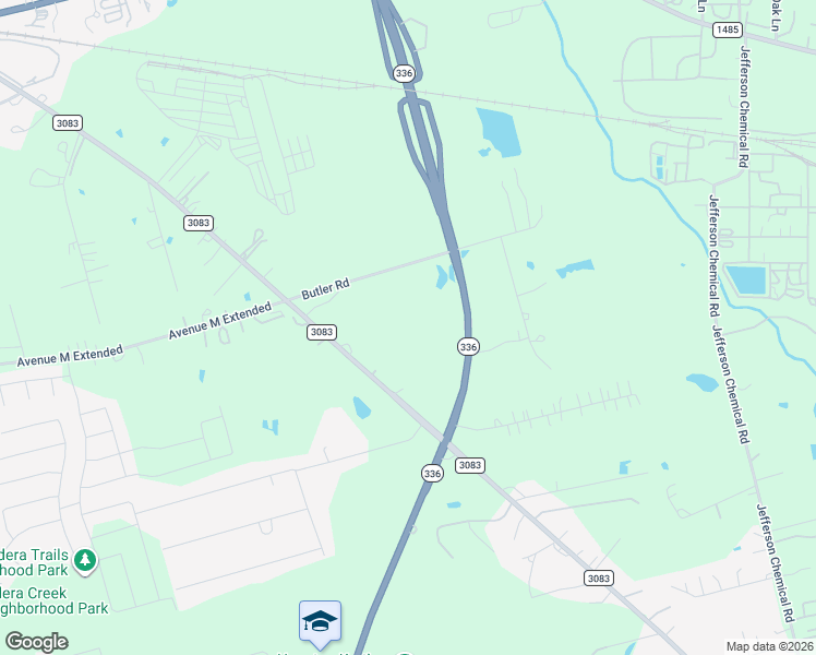 map of restaurants, bars, coffee shops, grocery stores, and more near 3410 Avenue M in Conroe