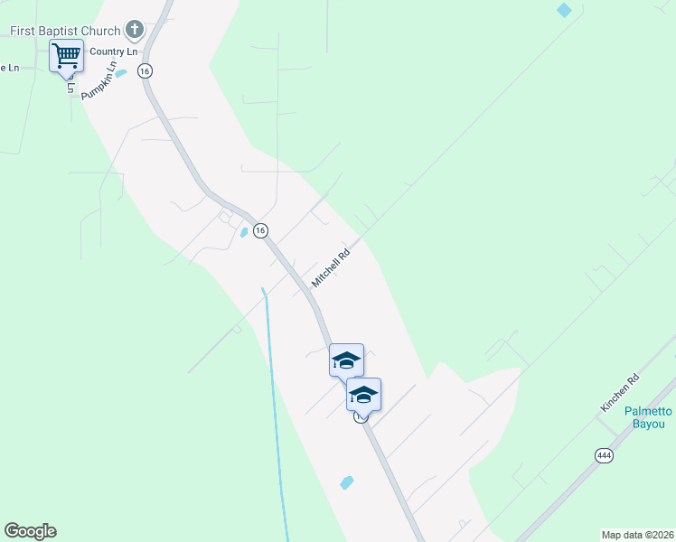 map of restaurants, bars, coffee shops, grocery stores, and more near 16945 Mitchell Road in French Settlement