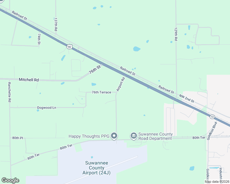 map of restaurants, bars, coffee shops, grocery stores, and more near 10499 76th Terrace in Live Oak