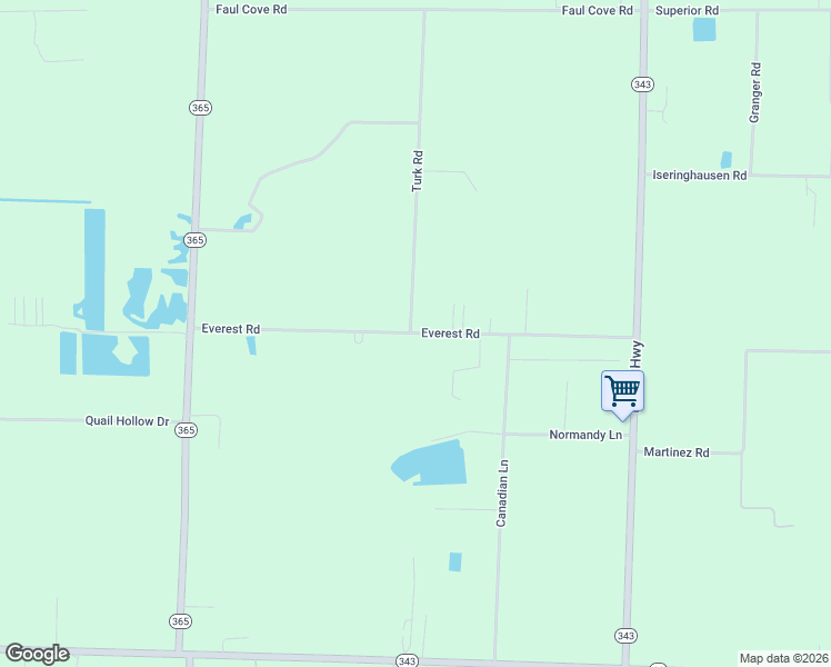 map of restaurants, bars, coffee shops, grocery stores, and more near Everest Road in Acadia Parish