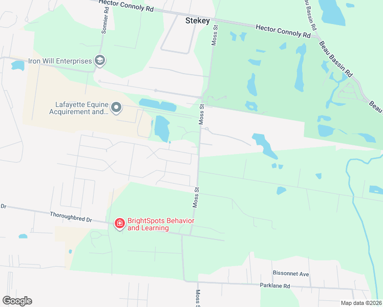 map of restaurants, bars, coffee shops, grocery stores, and more near 142 Meadowland Drive in Carencro