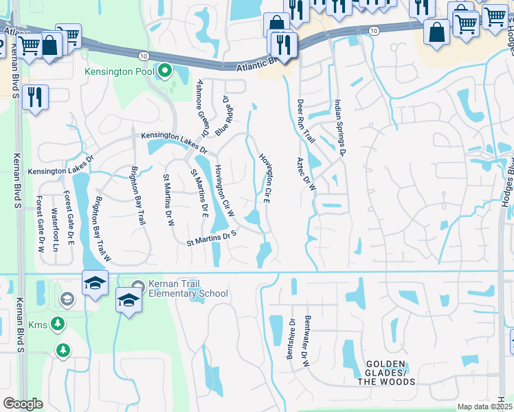 map of restaurants, bars, coffee shops, grocery stores, and more near 12569 Reginald Drive in Jacksonville