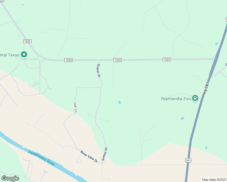 map of restaurants, bars, coffee shops, grocery stores, and more near 961 Ranch Road 1323 in Johnson City