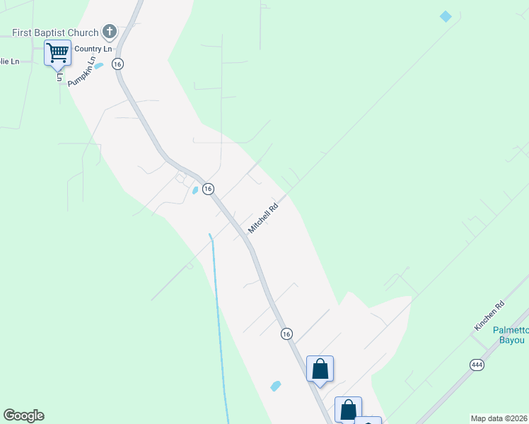 map of restaurants, bars, coffee shops, grocery stores, and more near 16945 Mitchell Road in French Settlement