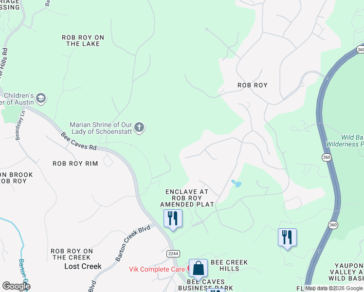 map of restaurants, bars, coffee shops, grocery stores, and more near 34 Cousteau Lane in Austin