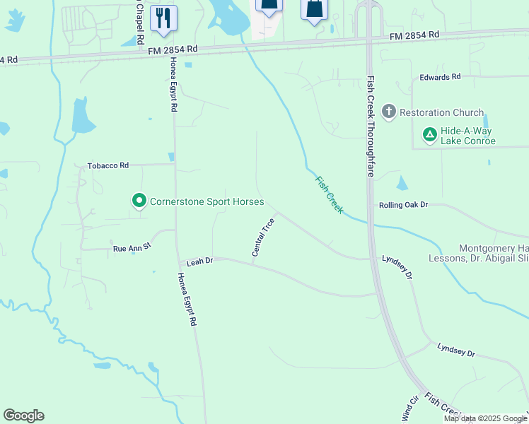 map of restaurants, bars, coffee shops, grocery stores, and more near 100 Central Trce in Montgomery