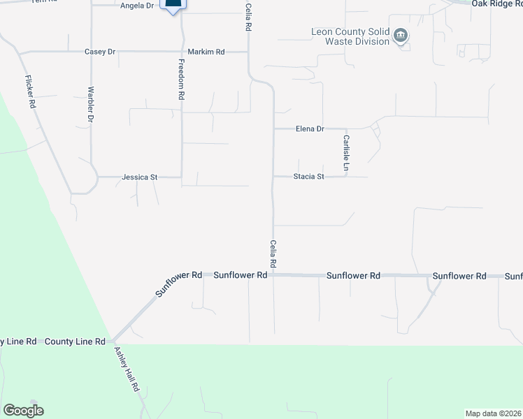 map of restaurants, bars, coffee shops, grocery stores, and more near 8910 Celia Road in Tallahassee