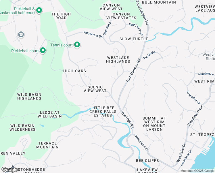 map of restaurants, bars, coffee shops, grocery stores, and more near 2100 Trail of the Madrones in Austin