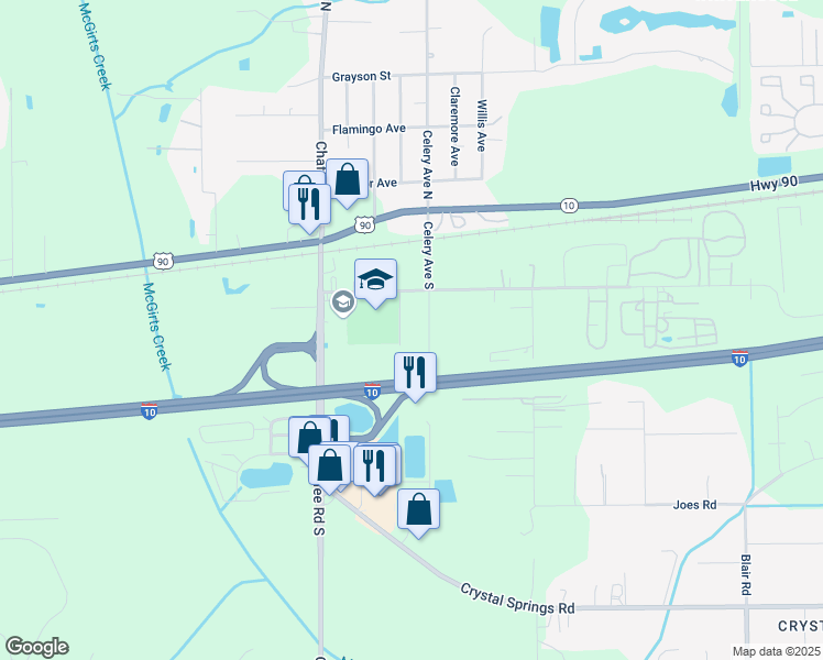 map of restaurants, bars, coffee shops, grocery stores, and more near 212 Celery Avenue South in Jacksonville