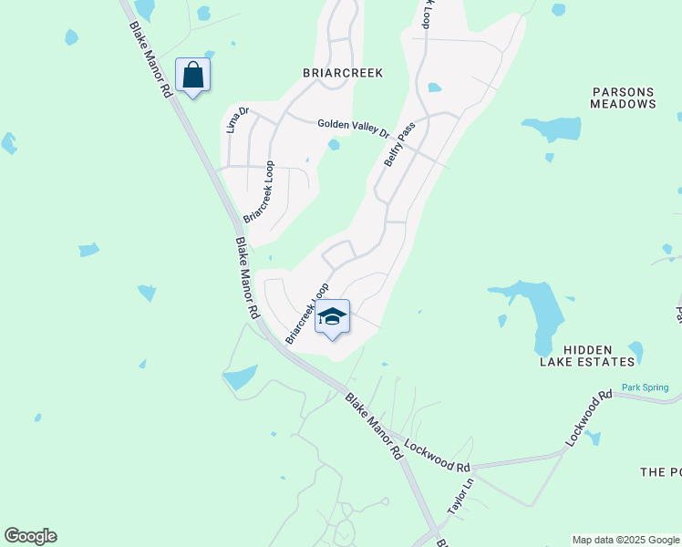 map of restaurants, bars, coffee shops, grocery stores, and more near 14013 Briarcreek Loop in Manor