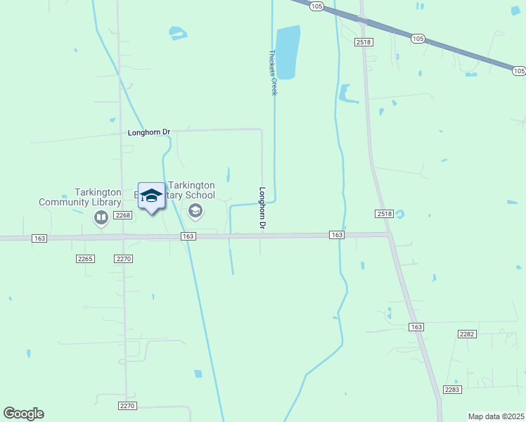 map of restaurants, bars, coffee shops, grocery stores, and more near 44 County Road 2269 in Cleveland