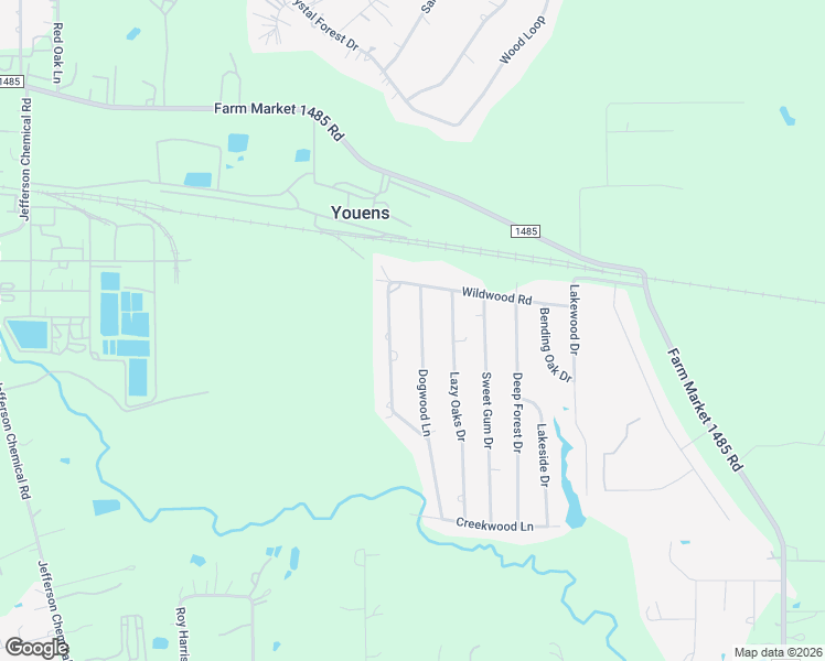map of restaurants, bars, coffee shops, grocery stores, and more near 9741 Magnolia Drive in Conroe