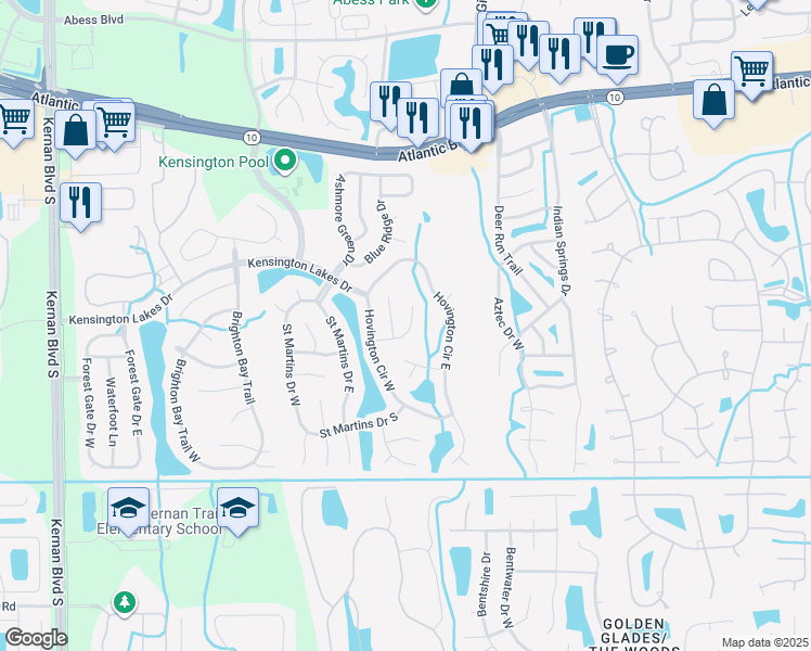 map of restaurants, bars, coffee shops, grocery stores, and more near 12567 Richards Rook Lane in Jacksonville
