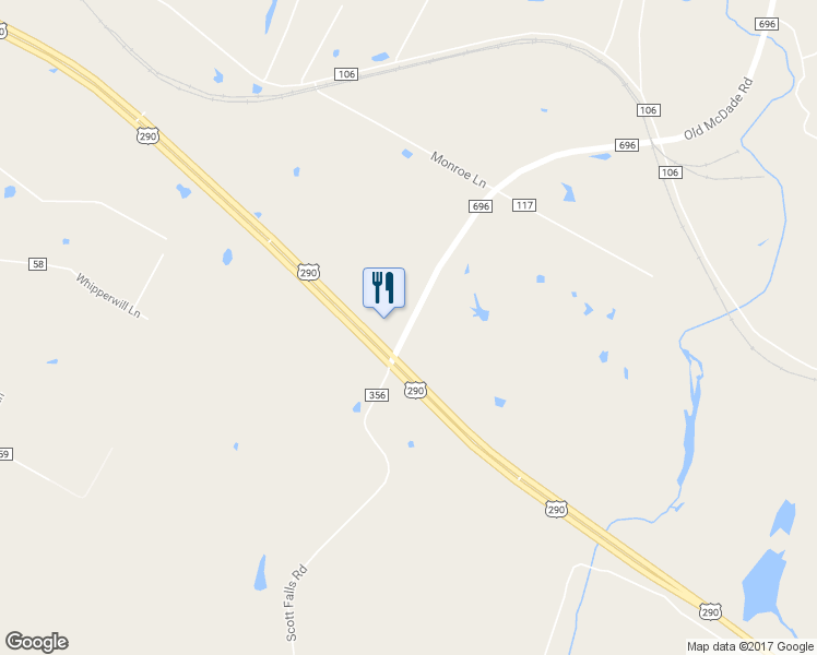 map of restaurants, bars, coffee shops, grocery stores, and more near 139 Farm to Market 696 in Elgin